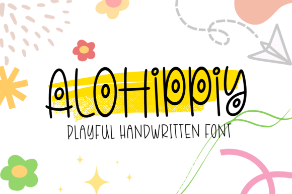 Alo Hippiy: A Cheerful Handwritten Display Font for Crafters