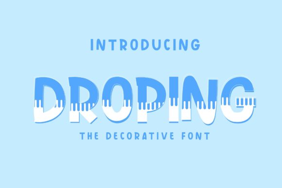Droping: A Whimsical Display Font for Playful Digital Branding