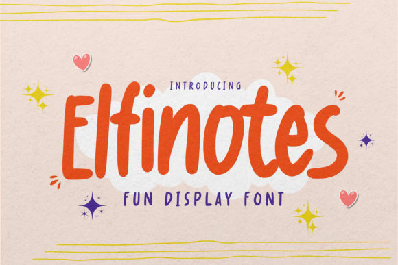 Elfinotes: A Handwritten Display Font That Feels Like a Gentle Invitation