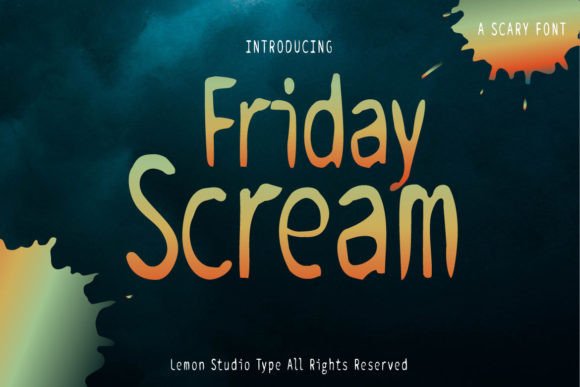 Friday Scream: A Spooky Display Font That Stops Scrolling