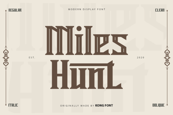 Miles Hunt: A Playful Vintage Display Font for Campaigns