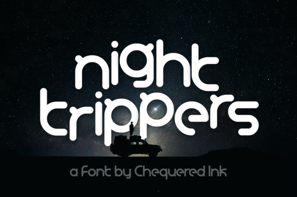 Night Trippers: A Whimsical Display Font for Digital Branding