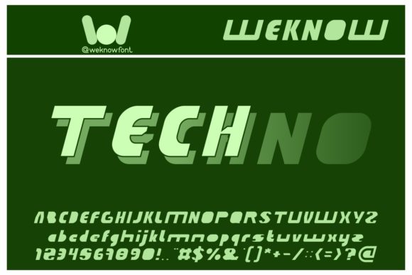 Techno Tech Display Font for Handmade Labels & Printables