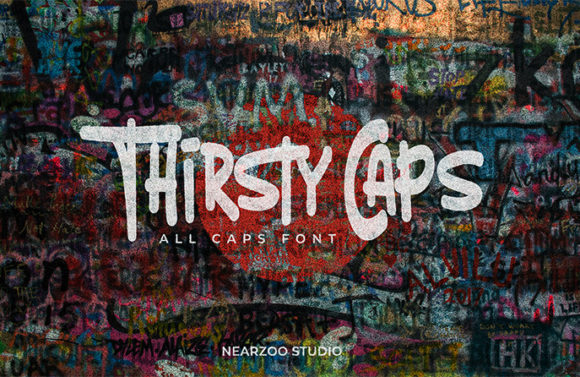 Thirsty Caps: A Bold, Urban Display Font for Handmade Brands