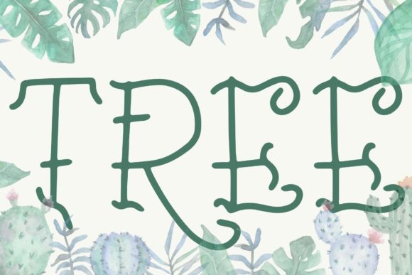 Tree: A Whimsical Display Font for Digital Branding